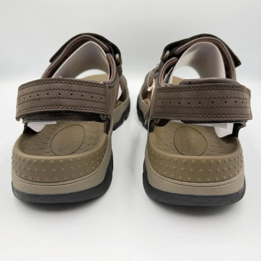 Skechers Tresmen Garo Sandals Mens Size 13 Chocolate 204105 Brown **NEW**